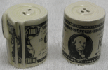 USA 100 Dollar Bill Salt and Pepper Shakers