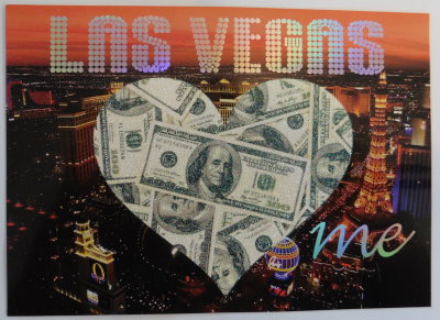 USA $100 bills postcard