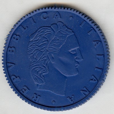 Italy 50 Lire Coin Large Reproduction