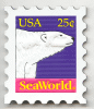 USA 25c SeaWorld Fridge Magnet